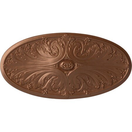 Ekena Millwork Madrid Ceiling Medallion, Hand-Painted Polished Copper, 24 3/4"W x 12 1/2"H x 1 3/4"P CM24X12MAPOS